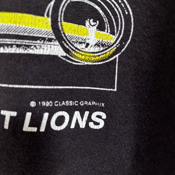 1990 Los Angeles Lions Drag Strip Vintage T-Shirt - Picture 3 of 6